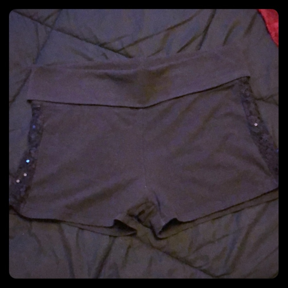 Black Shorts W/Lacey Sides